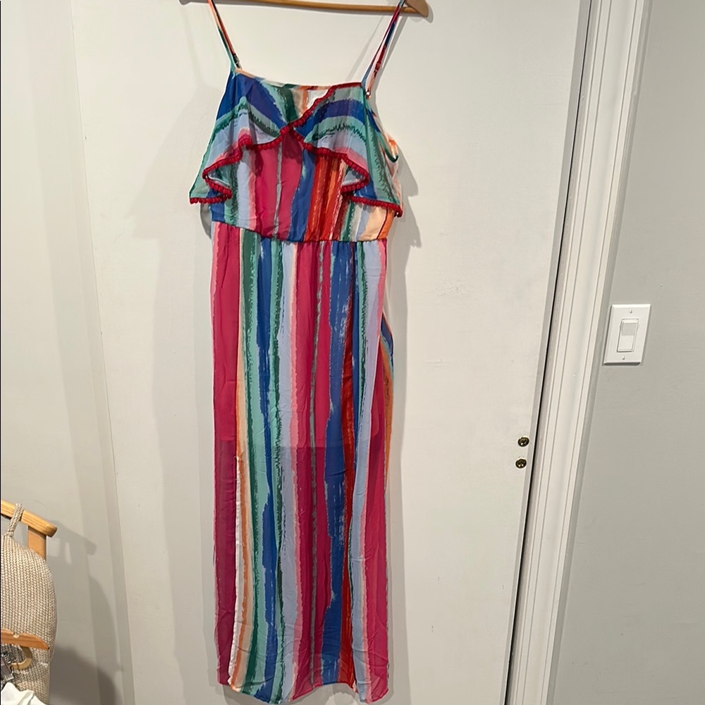 Colorful Striped Maxi Dress